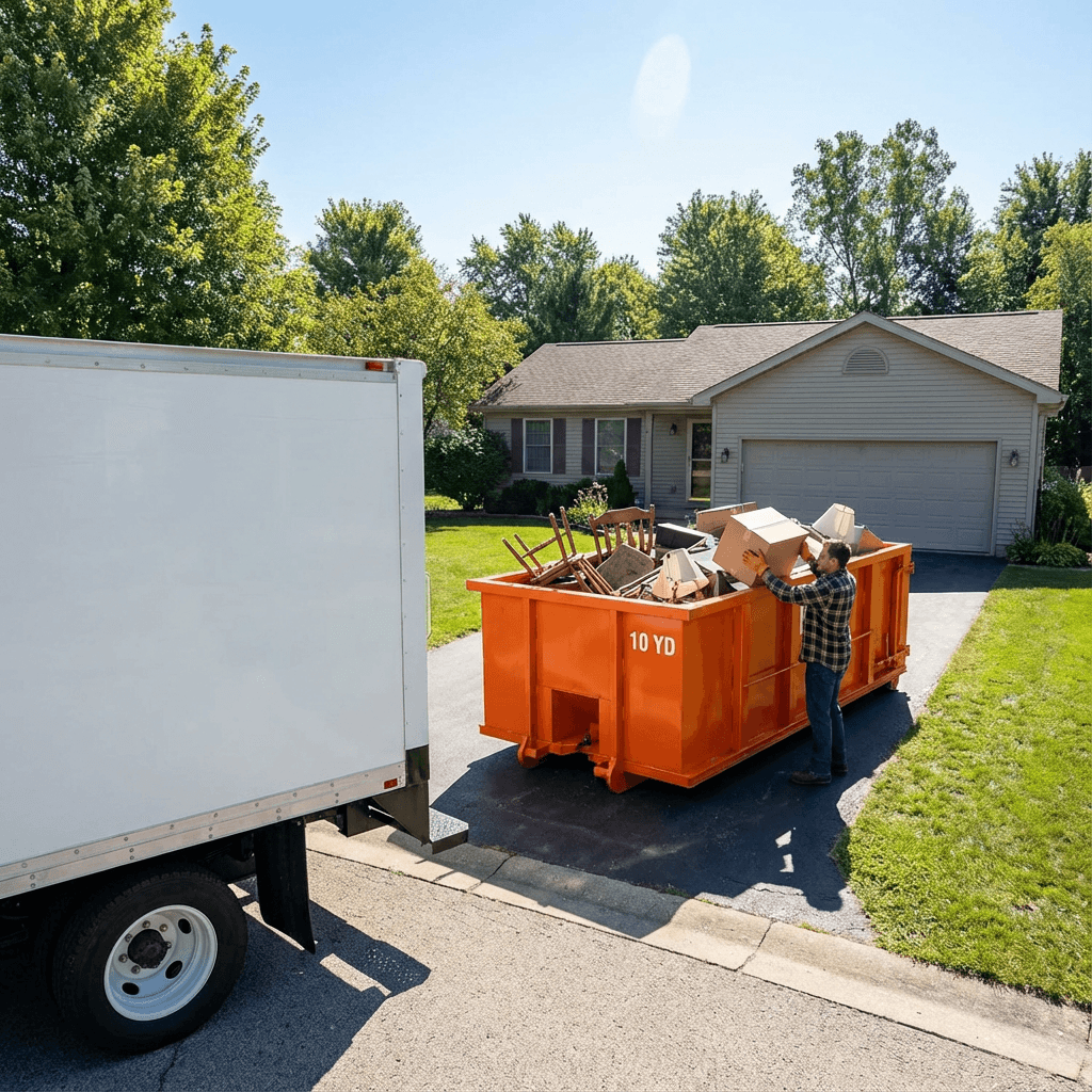 10 Yard Dumpster - 12' L x 8' W x 3.5' H