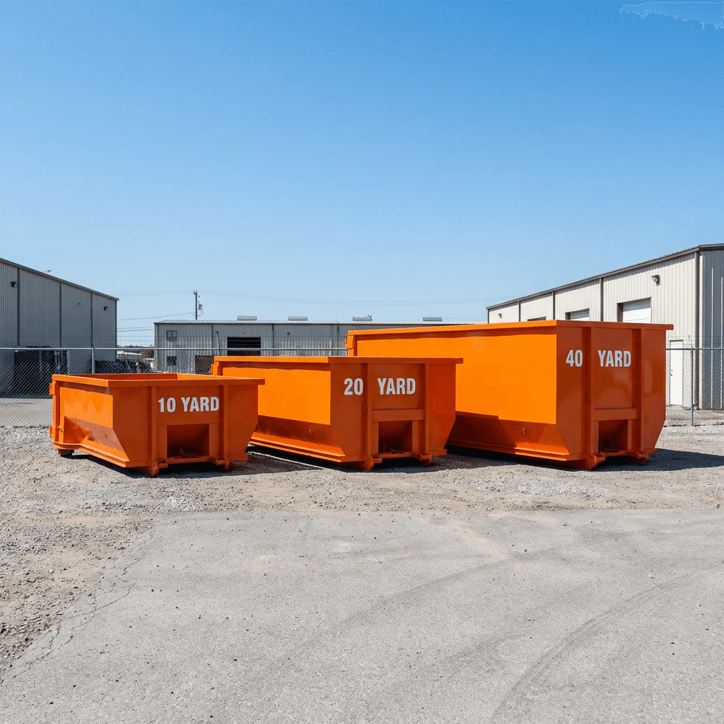 Dumpster with permit displayed on residential street